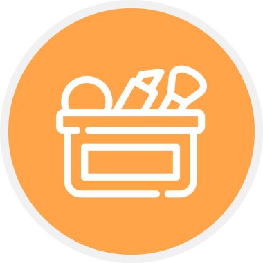 Makyaj Hattı Çemberi Basit Simge, Vektör Resimleri