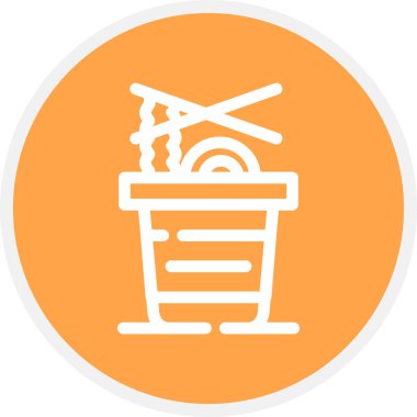 Erişte Hattı Çemberi Basit Simge, Vektör Resimleri