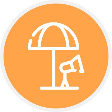 Aydınlatma Satırı Çemberi Basit Simge, Vektör Resimleri