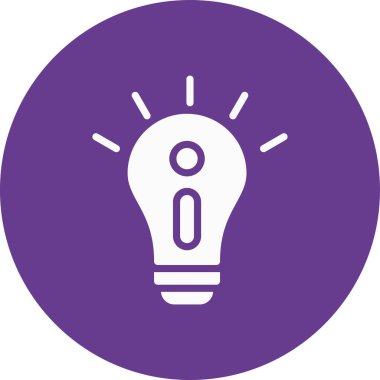 Ampul. Web simgesi basit illüstrasyon