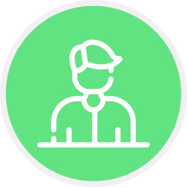 Müşteri Satırı Çemberi Basit Simge, Vektör Resimleri