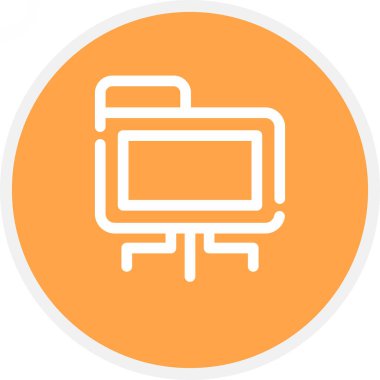 Frameworks Satır Çemberi Basit Simge, Vektör İllüstrasyonu