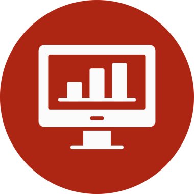 bilgisayar ekranı simgesi. Web için basit bilgisayar ekran vektör simgeleri çizimi