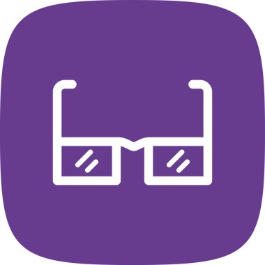 gözlük basit simgesi, vektör çizim