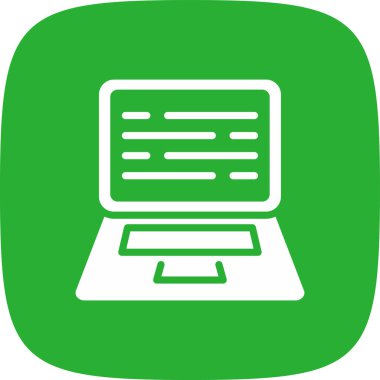 dizüstü bilgisayar basit simgesi, vektör çizim