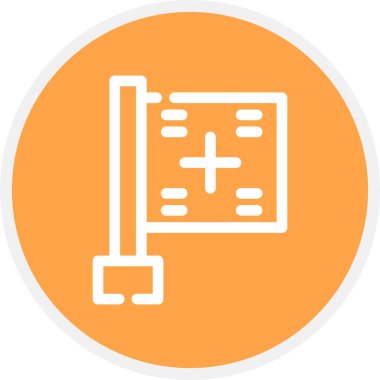 Kan Bağışı Çizgisi Çemberi Basit Simge, Vektör İllüstrasyonu