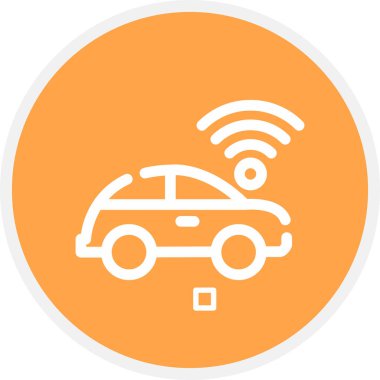 Otomatik pilot Satır Çemberi Basit Simge, Vektör Resimleri