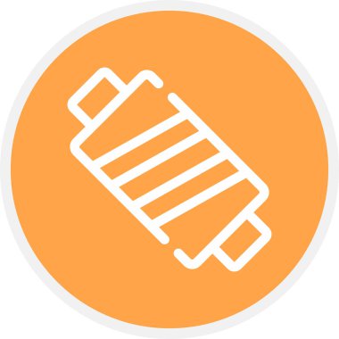 İplik Çizgisi Çemberi Basit Simge, Vektör İllüstrasyonu