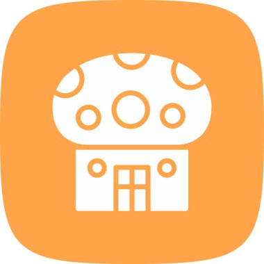 mantar basit simgesi, vektör illüstrasyonu