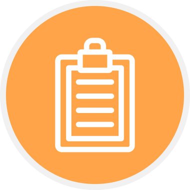 Tıbbi Rapor Satırı Çemberi Basit Simge, Vektör İllüstrasyonu