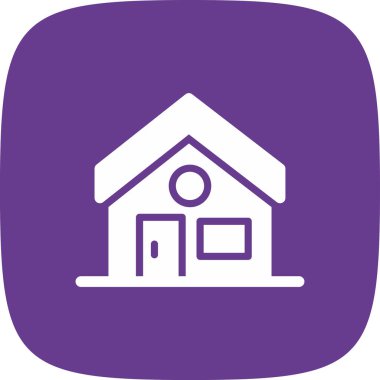 ev basit simgesi, vektör çizim