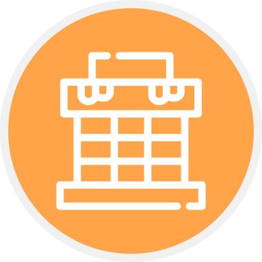 Baca Üst Satırı Çemberi Basit Simge, Vektör Resimleri