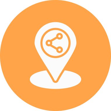 konum. Web simgesi basit illüstrasyon