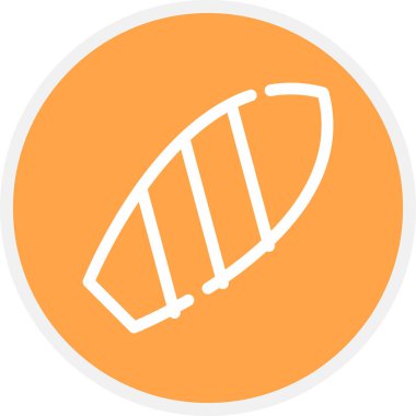 Sörf tahtası Çemberi Basit Simge, Vektör Resimleri