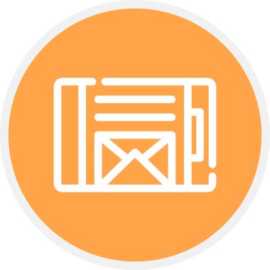 Tablet Satır Çemberi Basit Simge, Vektör Resimleri