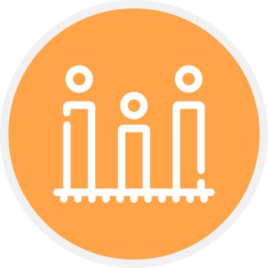 Analitik Satır Çemberi Basit Simge, Vektör İllüstrasyonu