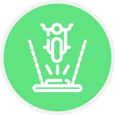 Ar Motosiklet Binicilik Hattı Çemberi Basit Simge, Vektör Resimleri