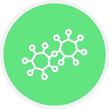 Moleküller Satır Çemberi Basit Simge, Vektör Resimleri