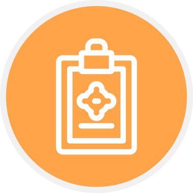 Teşhis Çizgisi Çemberi Basit Simge, Vektör Resimleri