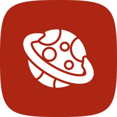 gezegen basit simgesi, vektör çizim