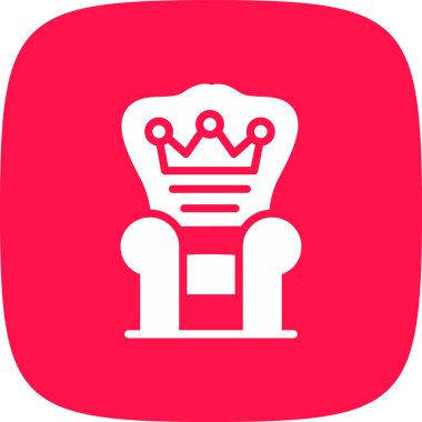 Taht Basit Simge, Vektör İllüstrasyonu