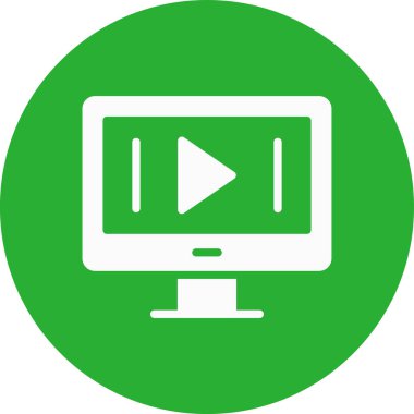 video. Web simgesi basit illüstrasyon