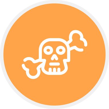 Ölü Satır Çemberi Basit Simge, Vektör İllüstrasyonu