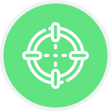 Hedef Satır Çemberi Basit Simge, Vektör Resimleri