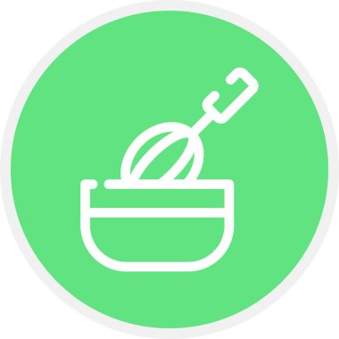 Çizgi Çemberi Basit Simge, Vektör İllüstrasyonu