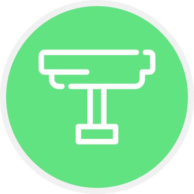 Tablo Satırı Çemberi Basit Simge, Vektör Resimleri