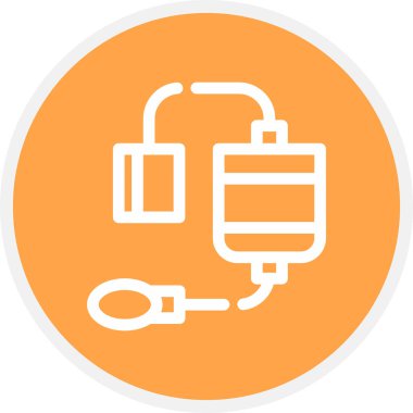 Sphygmomanometer Satır Çemberi Basit Simge, Vektör Resimleri