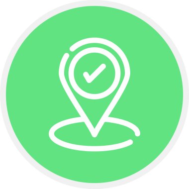 Doğru Satır Çemberi Basit Simge, Vektör Resimleri