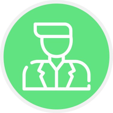 Lider Satır Çemberi Basit Simge, Vektör İllüstrasyonu