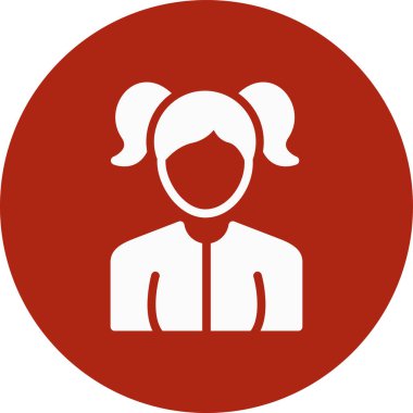 Kadın avatar simgesi vektör illüstrasyonu