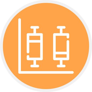 Kutu ve Bıyık Çizgisi Çemberi Basit Simge, Vektör Resimleri