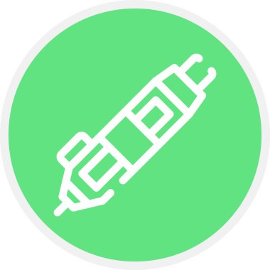 Kalem Satırı Çemberi Basit Simge, Vektör Resimleri