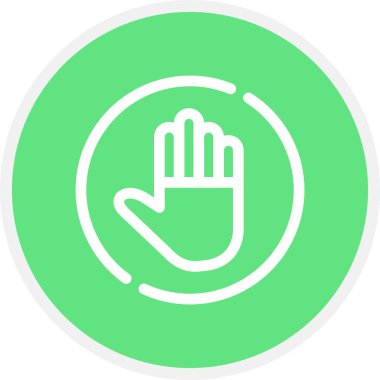 İtiraz Satırı Çemberi Basit Simge, Vektör İllüstrasyonu