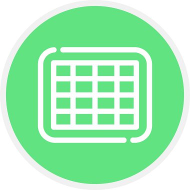 Saha Çizgisi Çemberi Basit Simge, Vektör İllüstrasyonu