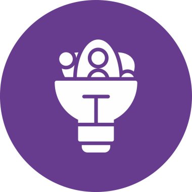 Vektör lambası simgesi, basit vektör illüstrasyonu