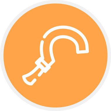 Orak Çizgisi Çemberi Basit Simge, Vektör Resimleri