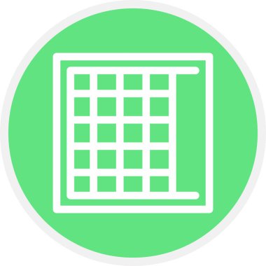 Mat Satır Çemberi Kesiliyor Basit Simge, Vektör Resimleri