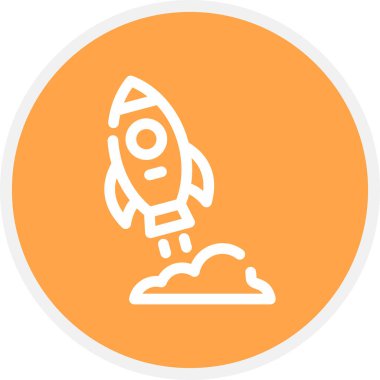 Başlangıç Satırı Çemberi Basit Simge, Vektör İllüstrasyonu