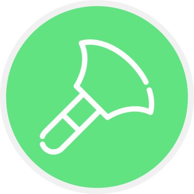 Toz Çizgisi Çemberi Basit Simge, Vektör İllüstrasyonu