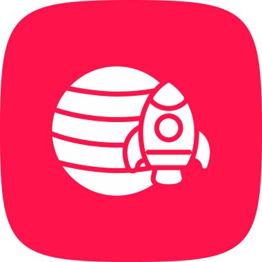 gezegen basit simgesi, vektör çizim