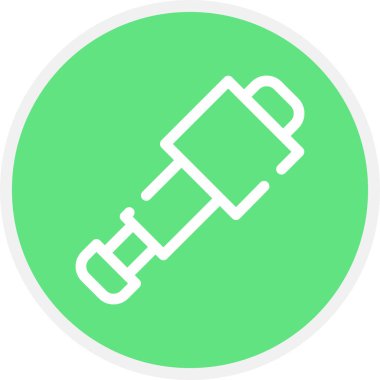 Spyglass Satır Çemberi Basit Simge, Vektör Resimleri