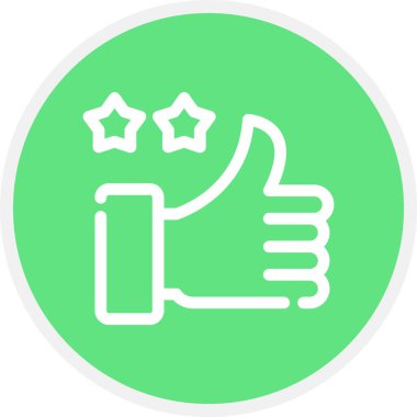 Satır Çemberi Basit Simge, Vektör Resmini Gözden Geçir