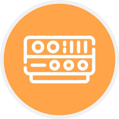 Taksi Metre Çemberi Basit Simge, Vektör Resimleri