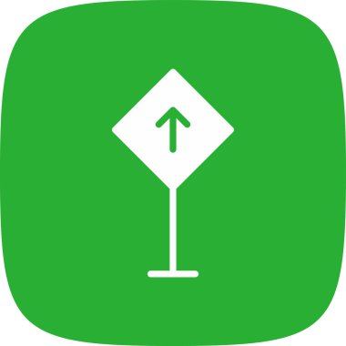 Yol İşareti Basit Simge, Vektör İllüstrasyonu