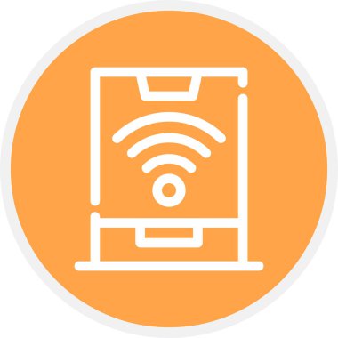 Akıllı Tablet Satır Çemberi Basit Simge, Vektör Resimleri