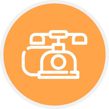 Telefon Hattı Çemberi Basit Simge, Vektör Resimleri